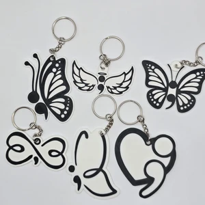 Suicide Awareness Ribbon Keychains PT 3
