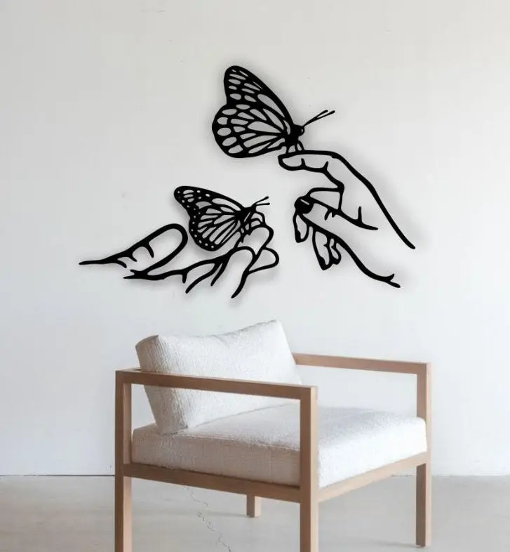 WallArt Butterfly Hand