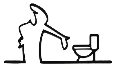 La Linea Toilette/WC Sign