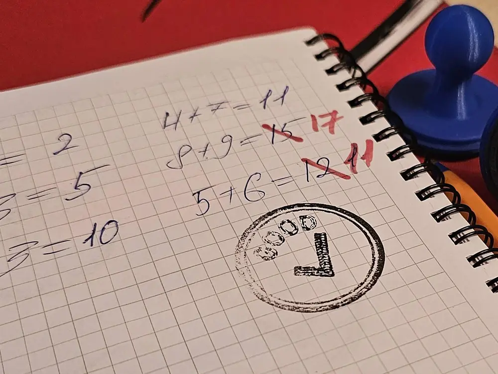 Elementary school grade stamps