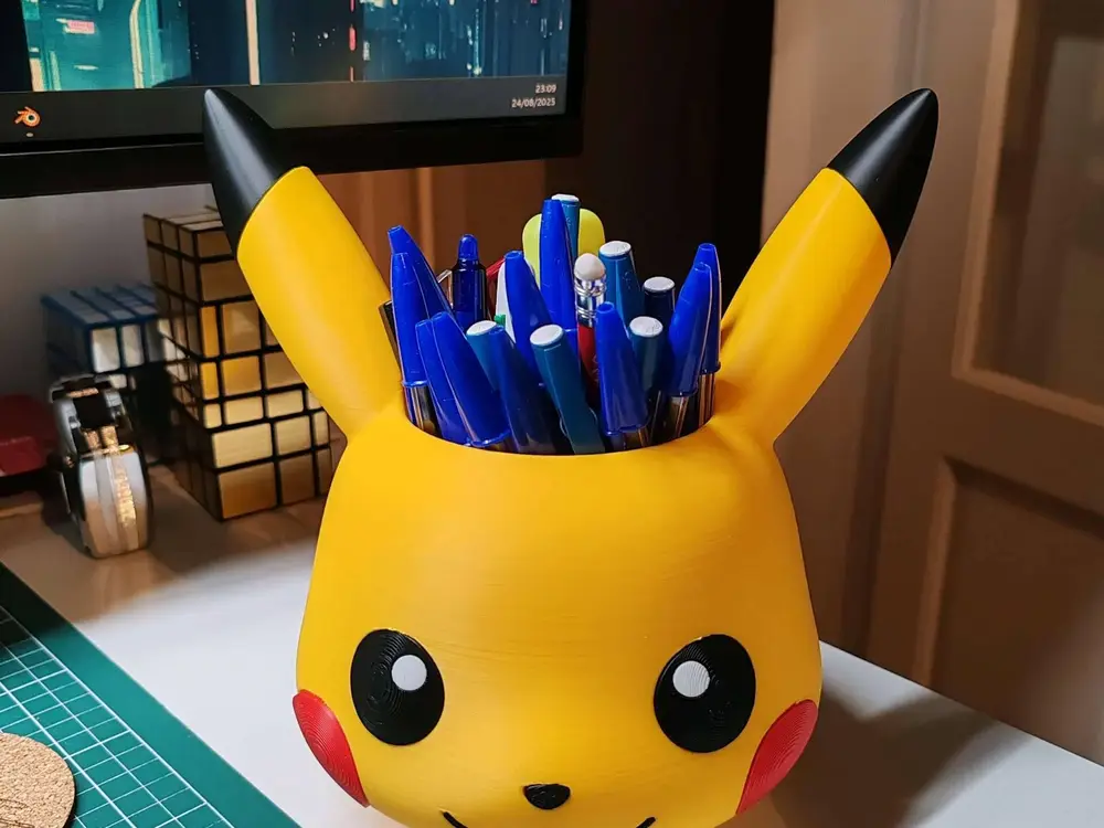 Pikachu Head Pencil Holder