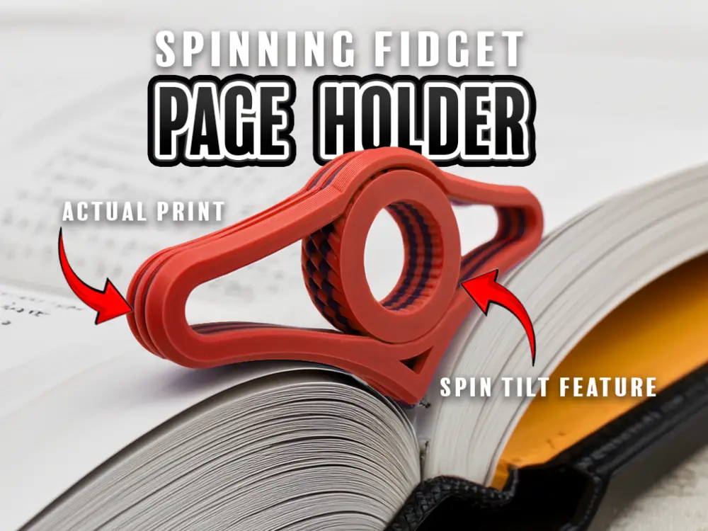 Spinning Fidget Page Holder