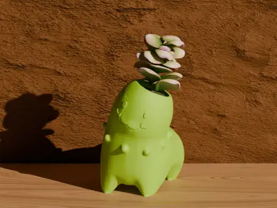 Chikorita Pot Plant - Pokemon Home Decor