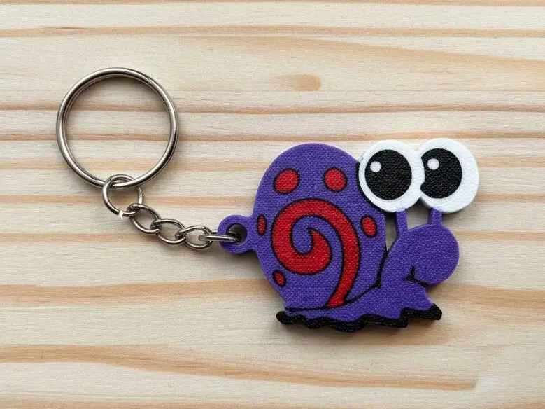 Cute snail keychain