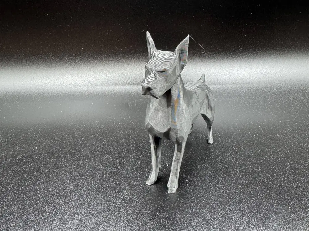 low poly doberman