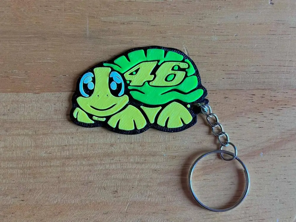 VR46 turtle keychain