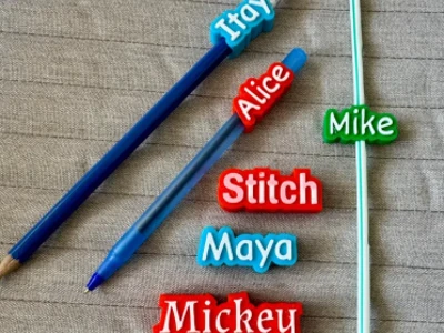 ✨ Personalized 3D-Printed Pencil Topper with Custom Name – Kobra 3 V2 ✨