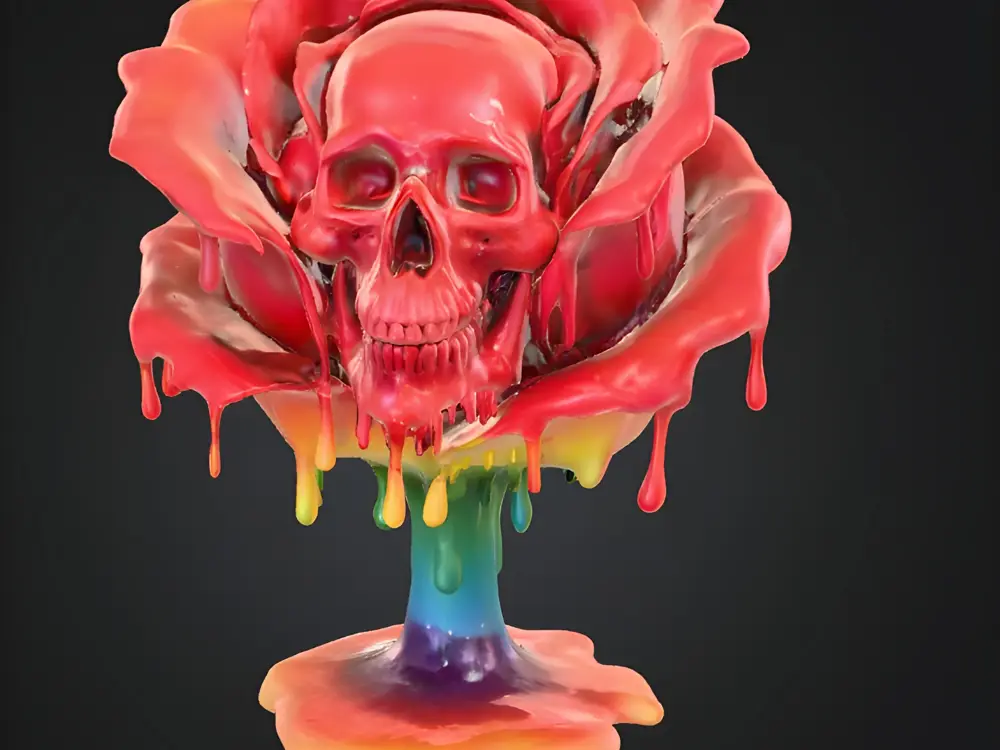 Melting Halloween Rose
