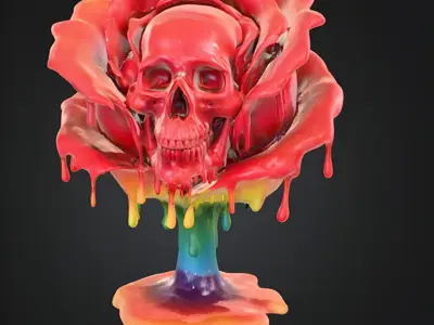 Melting Halloween Rose