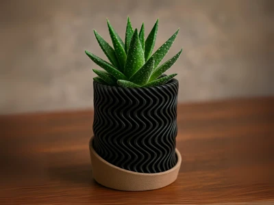WAVE PLANTER (WAMEO) WITH DRIP TRAY