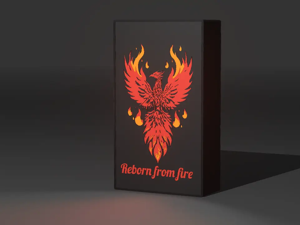 Reborn From Fire - Phoenix Lightbox