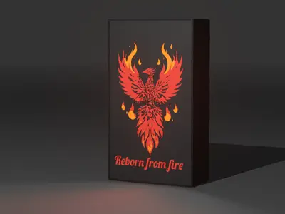 Reborn From Fire - Phoenix Lightbox