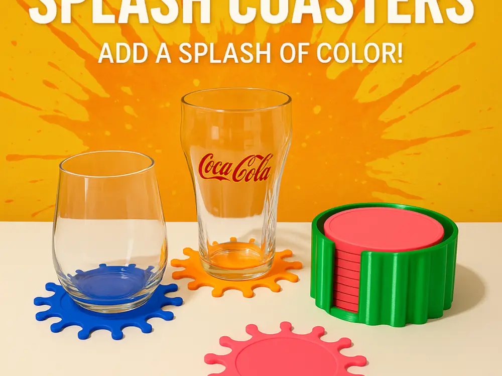 Splash Coasters with Holder
