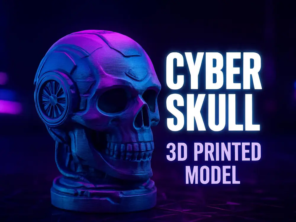 Cyber Skull Figure