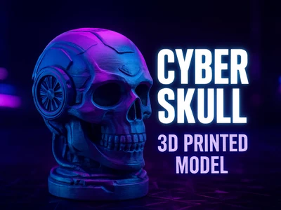 Cyber Skull Figure