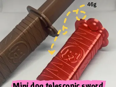 Mini dog telescopic sword.迷你狗狗伸缩剑