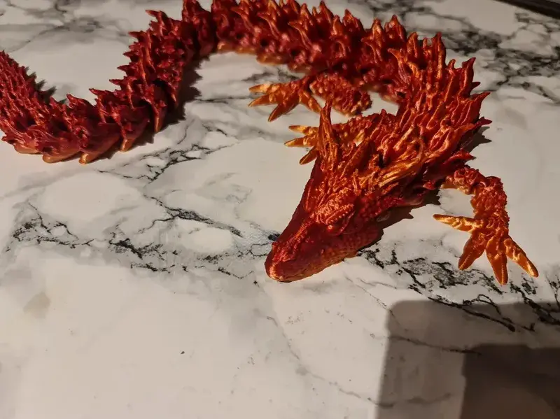 fire dragon print in place