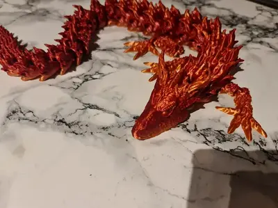 fire dragon print in place