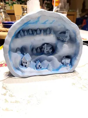 Christmas snow ball town
