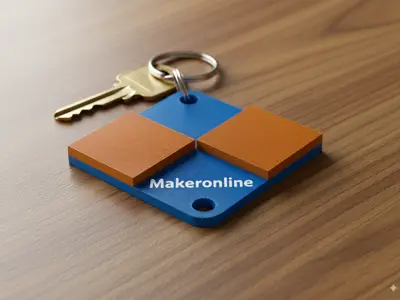 keychain "logo Makeronline"