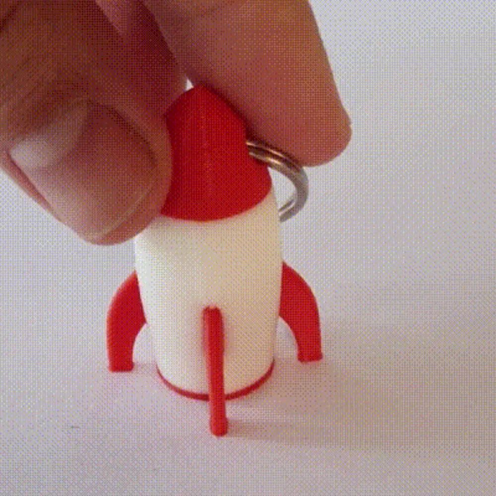Rocket keychain fidget
