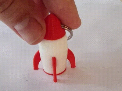 Rocket keychain fidget