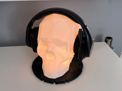 Skull Lamp / Headset, Headphone Stand