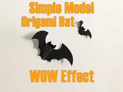 Bats Halloween wall  Decor - origami Bat