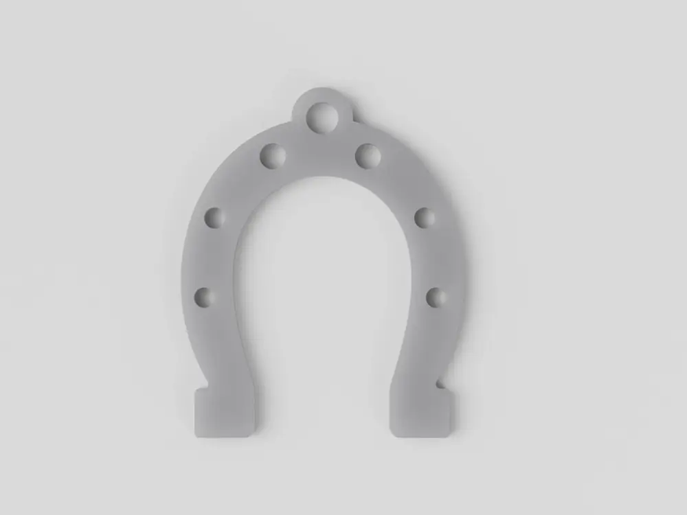 Small lucky horseshoe keychain