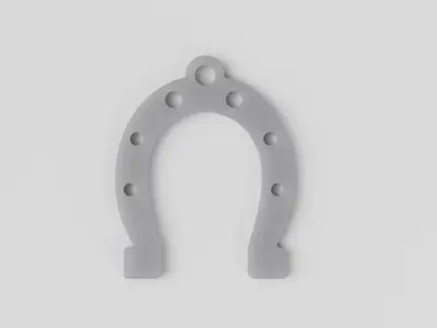 Small lucky horseshoe keychain