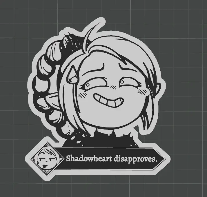 Shadowheart disapproves Badge/Coaster