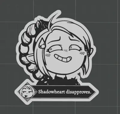 Shadowheart disapproves Badge/Coaster