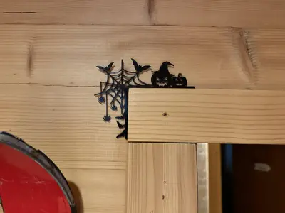 Halloween door corner decoration pumpkin