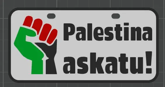 Matrícula para bicicleta Palestina Askatu
