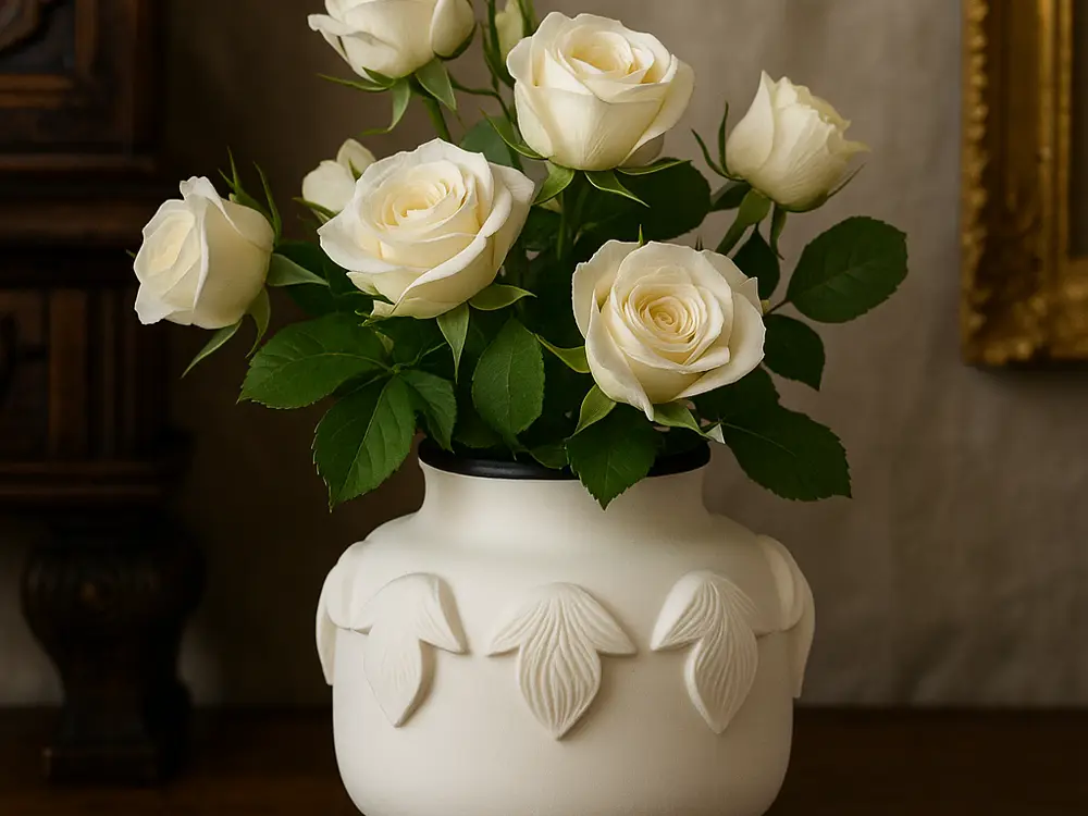 Leaf Relief Vase