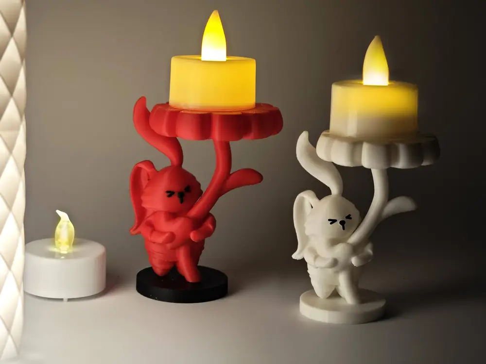 Bunny candle base (compatible with tea light)-复活节兔子烛台