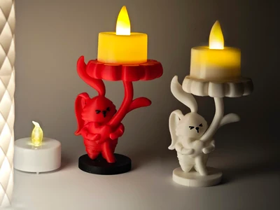 Bunny candle base (compatible with tea light)-复活节兔子烛台