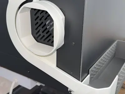 Kobra S1 Exhaust-Friendly Chute Remix with 100 mm Exhaust Port