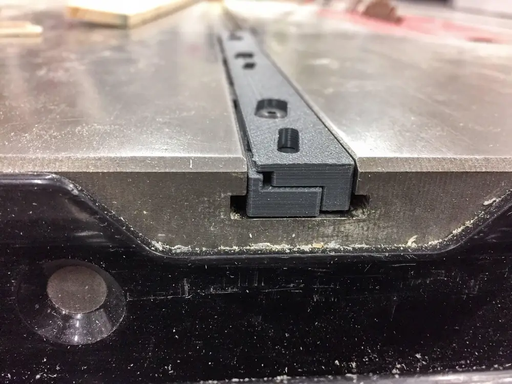 Bars for table saw miter slot