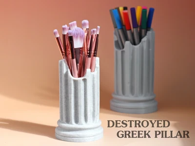 Destroyed Greek Pillar Pen Holder