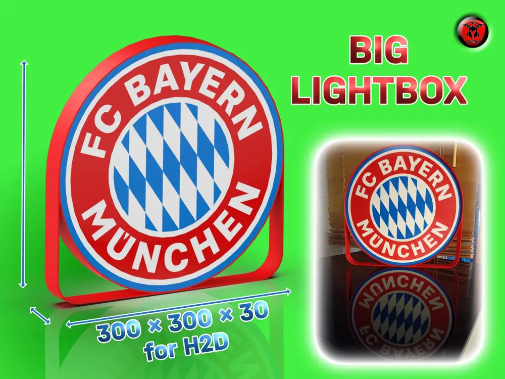 Big Lightbox FC Bayern München for Kobra Max 300x300x30