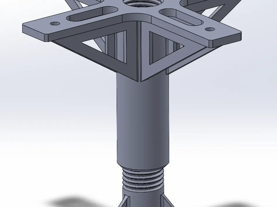 Adjustable foot / shelf reinforcement