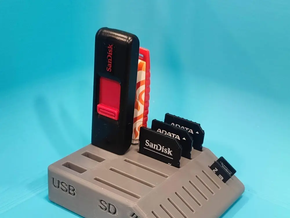 SD, microSD, and USB drive holder