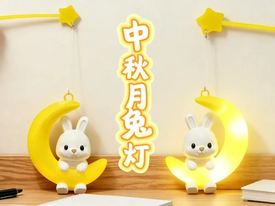 Mid-Autumn Festival Jade Rabbit Lantern中秋玉兔灯