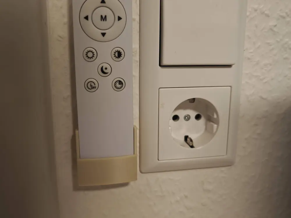 Wall-Mounted Remote Holder for Lamp Controllers