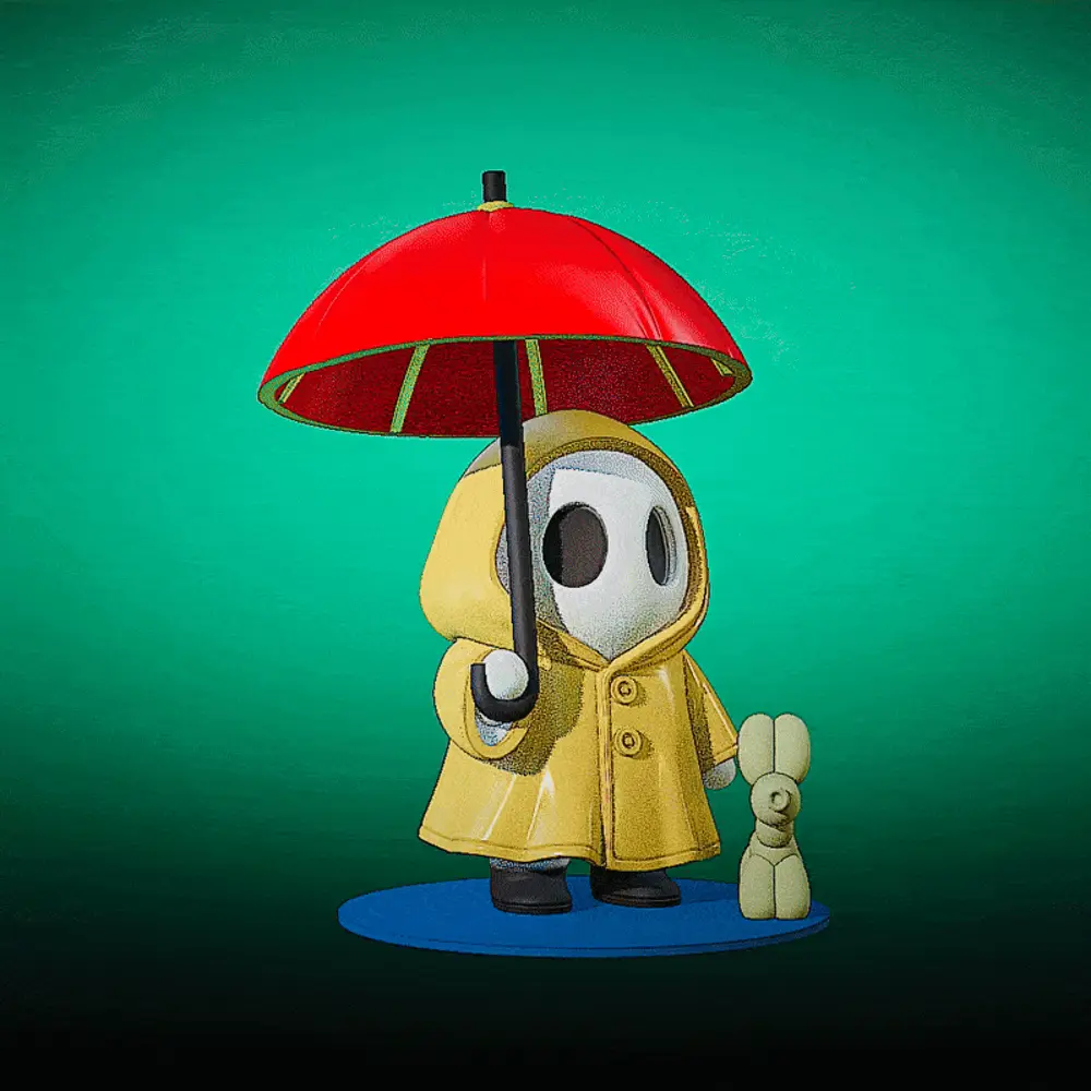 Ghost with umbrella