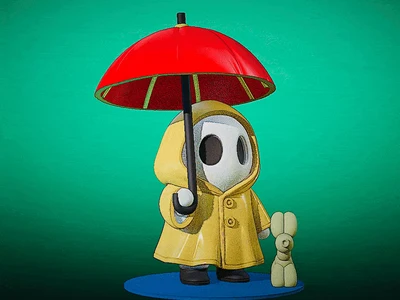 Ghost with umbrella