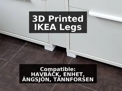 3D Printed Support Legs for IKEA Cabinets