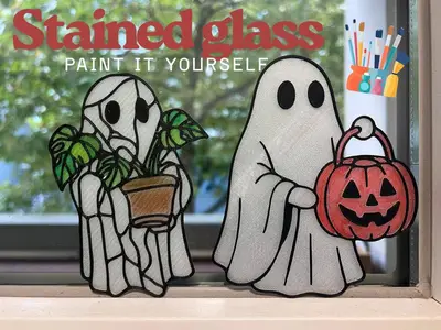 Stained Glass Ghost - Paint it yourself