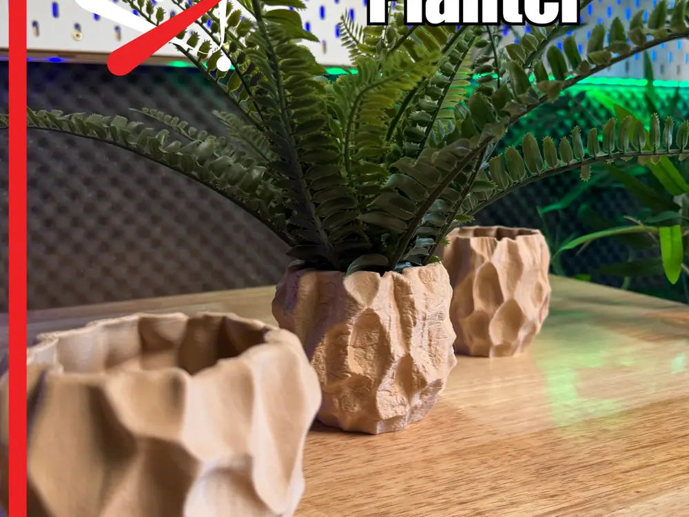 Organic Planters– Wood Texture Edition